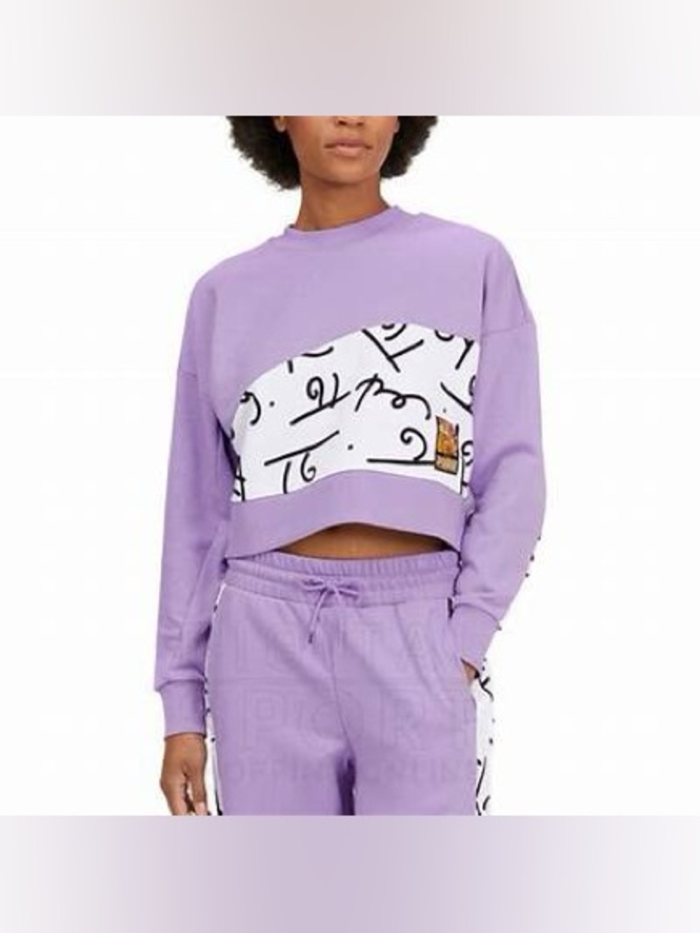 Puma x Britto Sweatshirt Cropped Soft Lavender Size L
